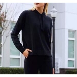 Antonio Melani Women's Cashmere Long Sleeve Hoodie Sweater Navy Blue Size Small